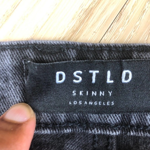 DSTLD Jeans Skinny Black Charcoal Wash Size 32x30 Denim Tapered - Picture 4 of 11
